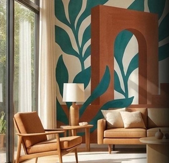 Terracotta and Teal Structural Flora — WJWP-MOD-005