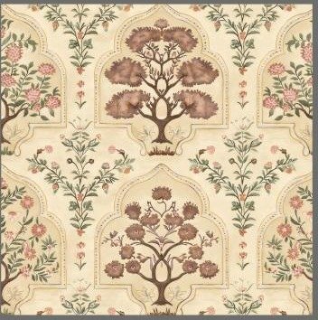 Athenic India wallpaper design 1 — pattern swatch