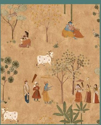 Athenic India wallpaper design 13 — pattern swatch