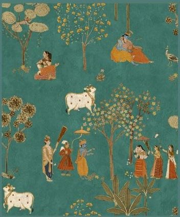 Athenic India wallpaper design 14 — pattern swatch