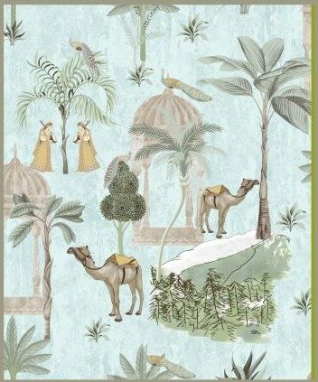 Athenic India wallpaper design 37 — pattern swatch