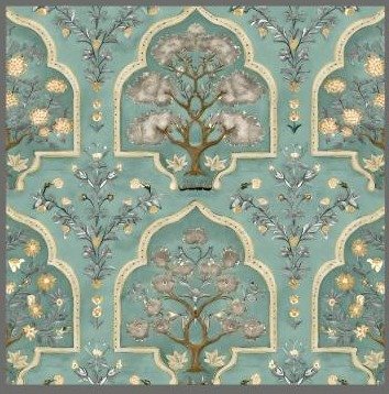 Athenic India wallpaper design 4 — pattern swatch