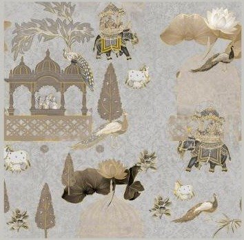 Athenic India wallpaper design 7 — pattern swatch