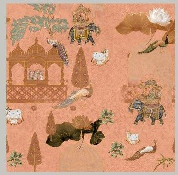 Athenic India wallpaper design 9 — pattern swatch