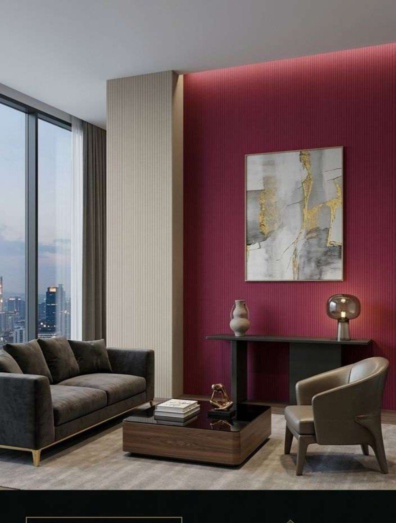 Plain wallpaper design 11215 — in the room