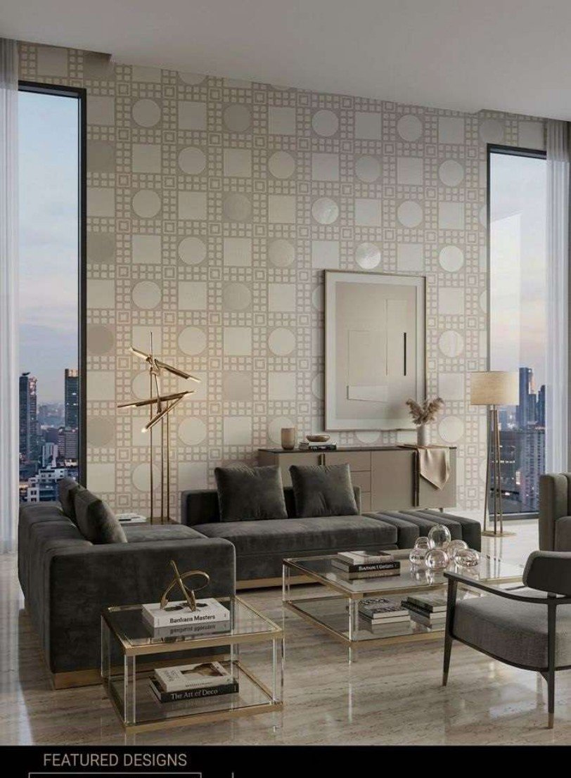 Plain wallpaper design 12120 — in the room