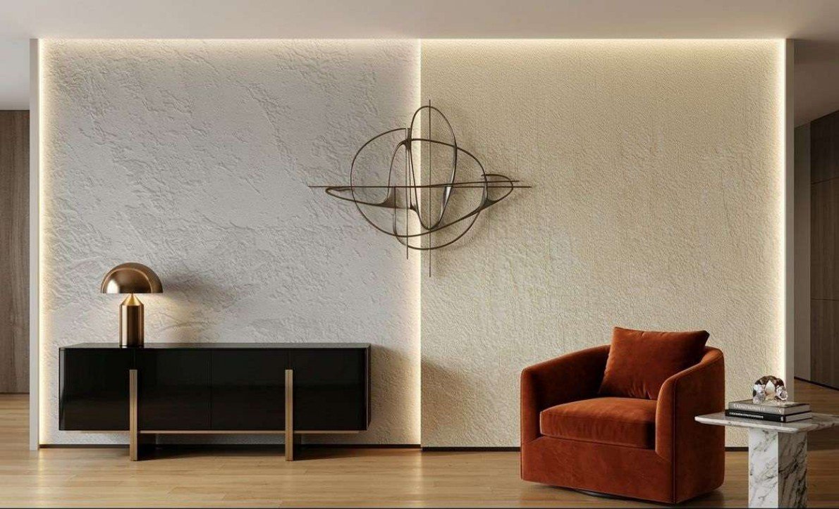 Plain wallpaper design 14120 — in the room