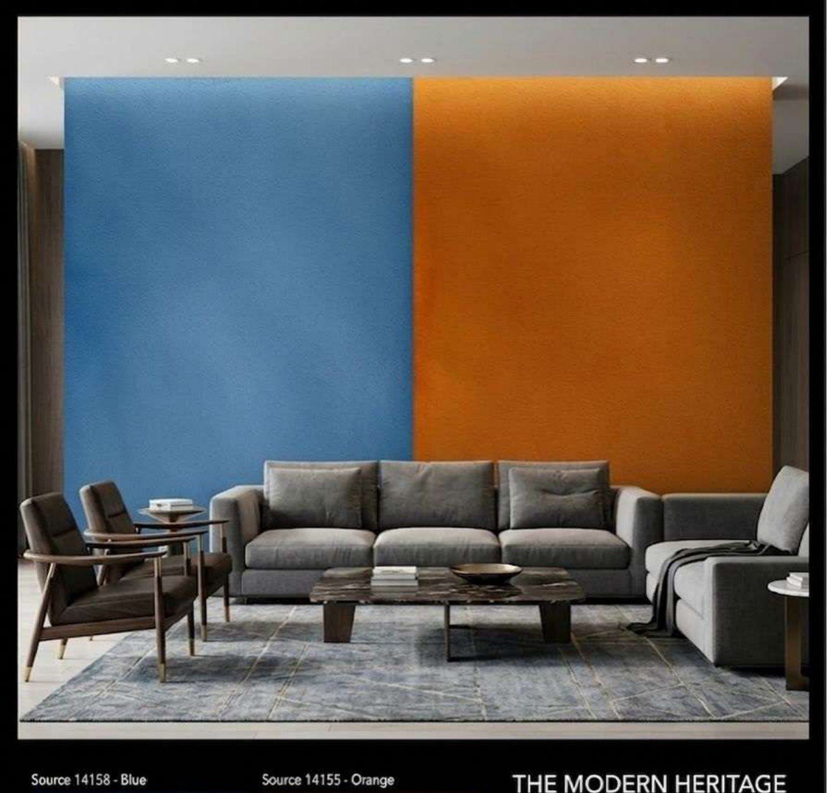 Plain wallpaper design 14155 — in the room