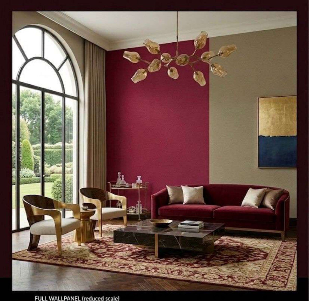 Plain wallpaper design 14156 — in the room
