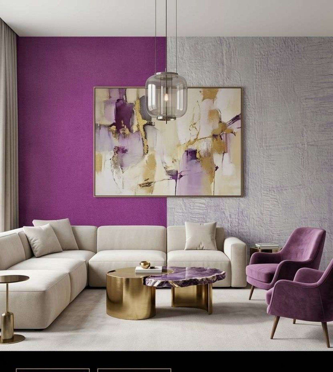 Plain wallpaper design 14157 — in the room