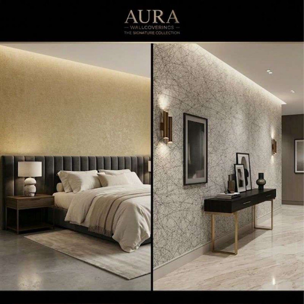 Plain wallpaper design 38961 — in the room