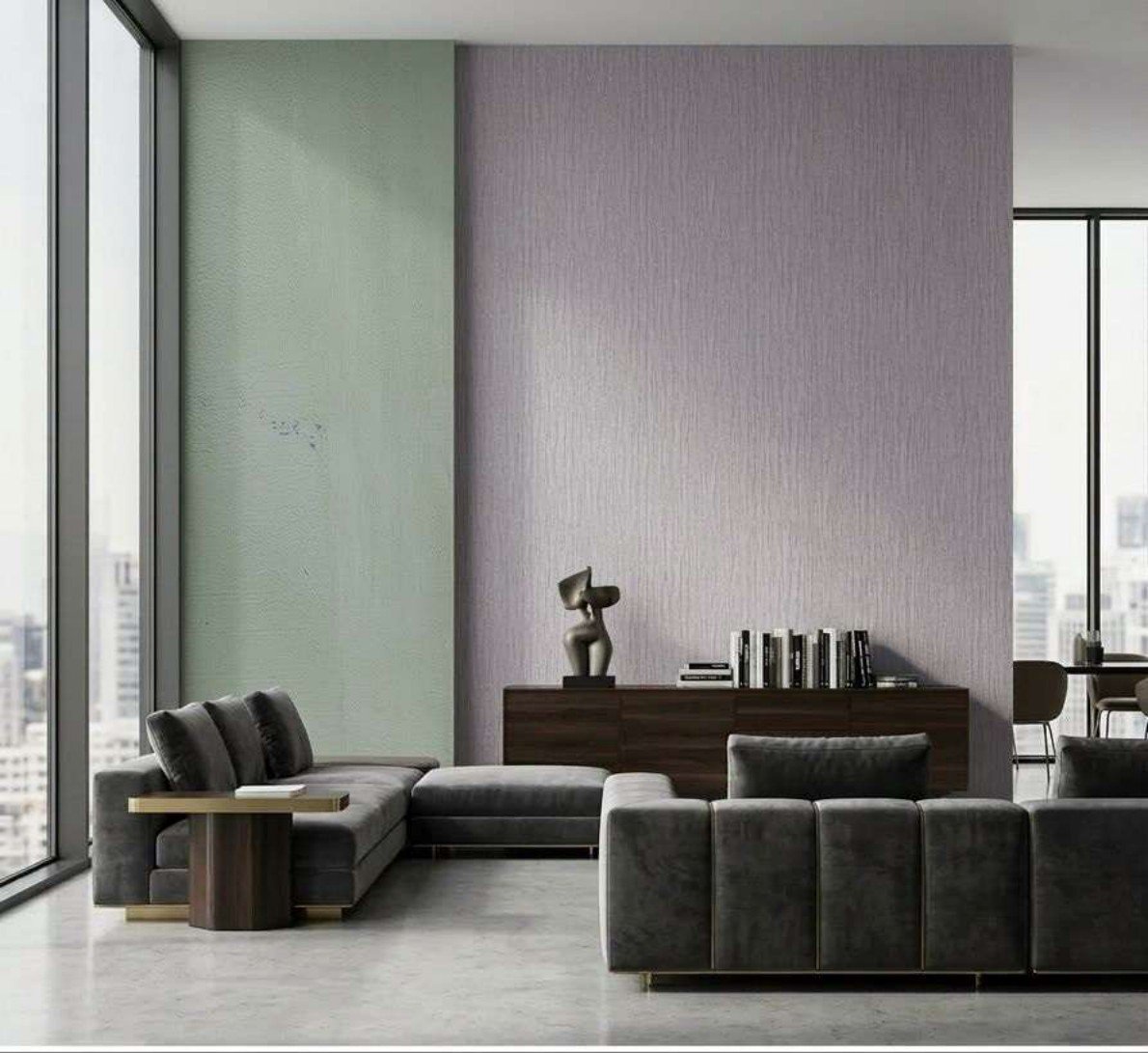 Plain wallpaper design 472199 — in the room
