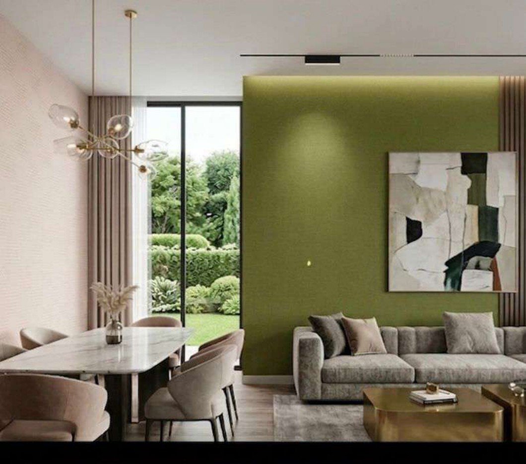 Plain wallpaper design 5314/9 — in the room